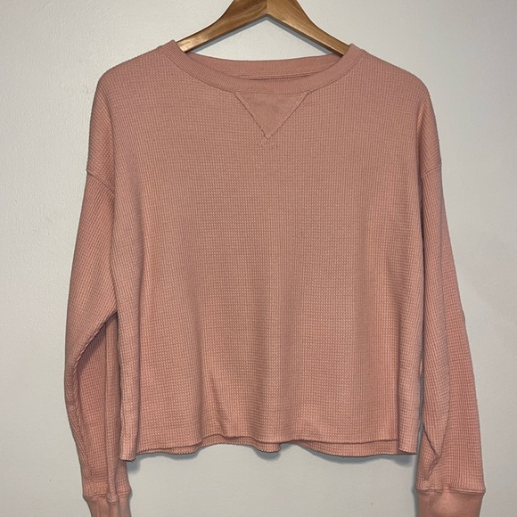 Abercrombie & Fitch Tops - Abercrombie & Fitch Pink Waffle Shirt